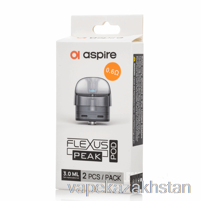 Vape Smoke Aspire Flexus Peak Replacement Pod Pods + 0.6ohm AF Coils (2-Pack)